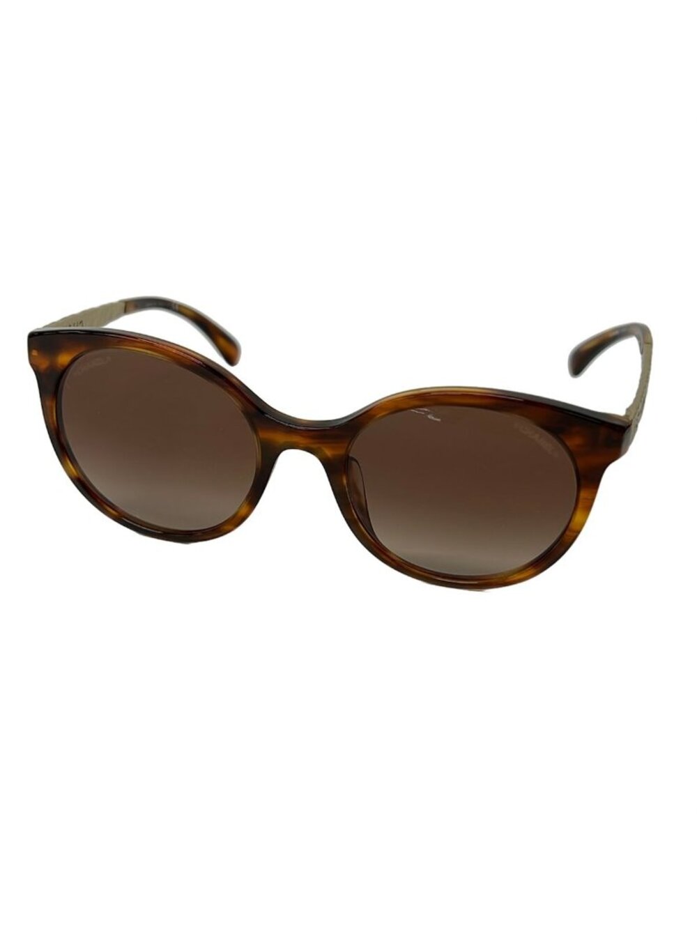 Chanel Sunglasses Dark Brown Gold Eyewear